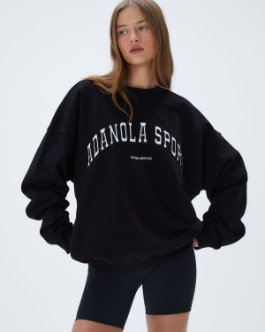 Black Adanola AS Oversized Sweatshirt | WVUDXQ628