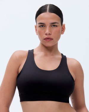 Black Adanola Mesh Open Back Bra | ZPGWSF492