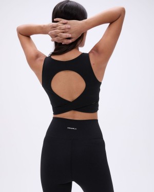 Black Adanola Ultimate Open Back Bra | QPZFIE972