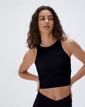 Black Adanola Ultimate Racer Front Scoop Back Bra | WUCHMQ659