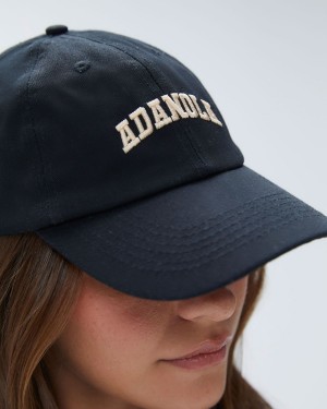 Black / Beige Adanola Varsity Cap | HSDPJW043