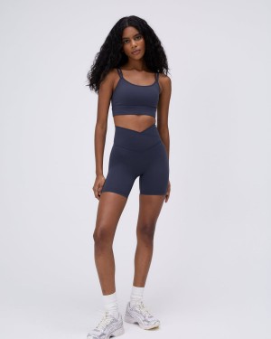 Blue Adanola Ultimate Wrap Over Crop Shorts | BJFDSL409