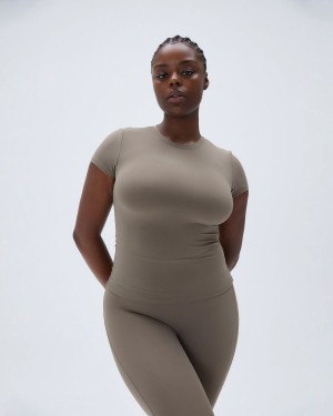 Brown Adanola Ultimate Short Sleeve Top | WTPVBL368