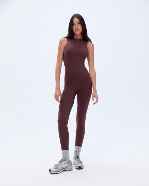 Burgundy Adanola Ultimate Sleeveless Unitard | TWQEKM635