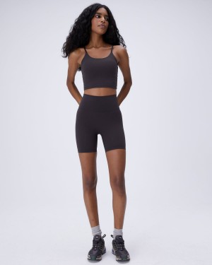 Coffee Adanola Ultimate Crop Shorts | QOMBJE630