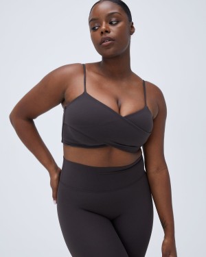 Coffee Adanola Ultimate Wrap Bra | ZDAOMX326