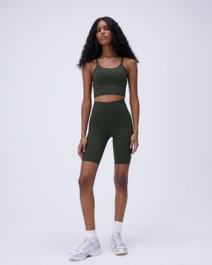 Dark Olive Adanola Ultimate Bike Shorts | LINAMY298
