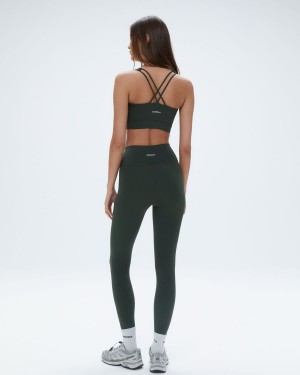 Dark Olive Adanola Ultimate Wrap Over Leggings | VXZPNR760