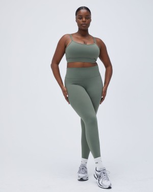 Khaki Green Adanola Ultimate Leggings | MEDAVZ354