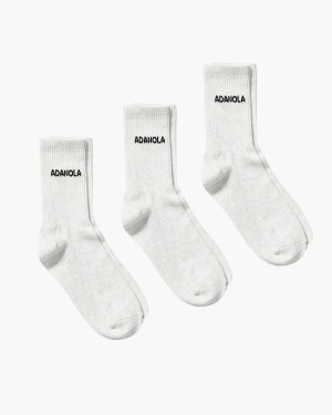 Light Grey Adanola 3 Pack Socks | GSXOHA635