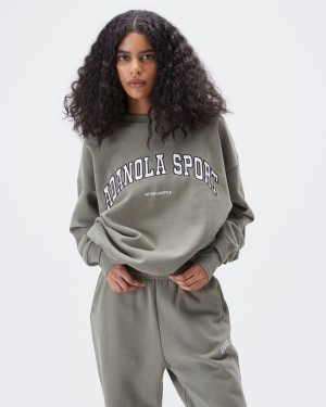 Olive Green Adanola AS Oversized Sweatshirt | VDPBRU894