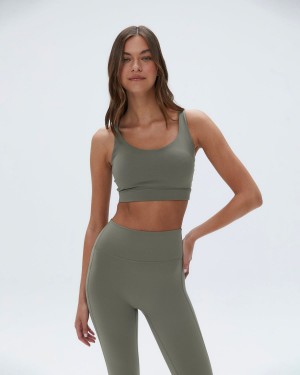 Olive Green Adanola Ultimate Cross Back Bra | IUCSJY985