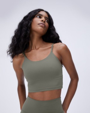 Olive Green Adanola Ultimate Tank Bra | NFSKIT897