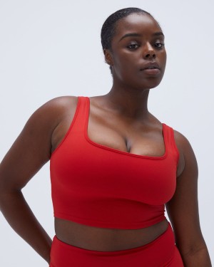 Red Adanola Ultimate Square Neck Bra | ZREGNX172