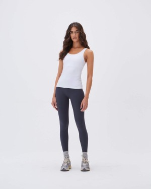 White Adanola Ultimate Longline Tank Top | PFMVQA534