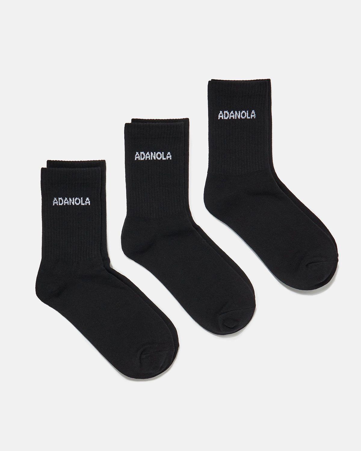Black Adanola 3 Pack Socks | FXYBCV540