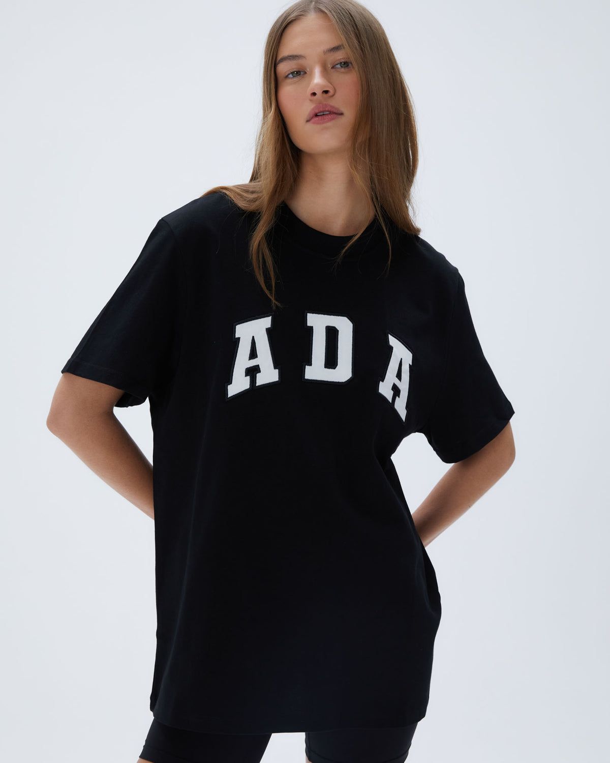 Black Adanola ADA Short Sleeve Oversized T-shirt | RTHKND016