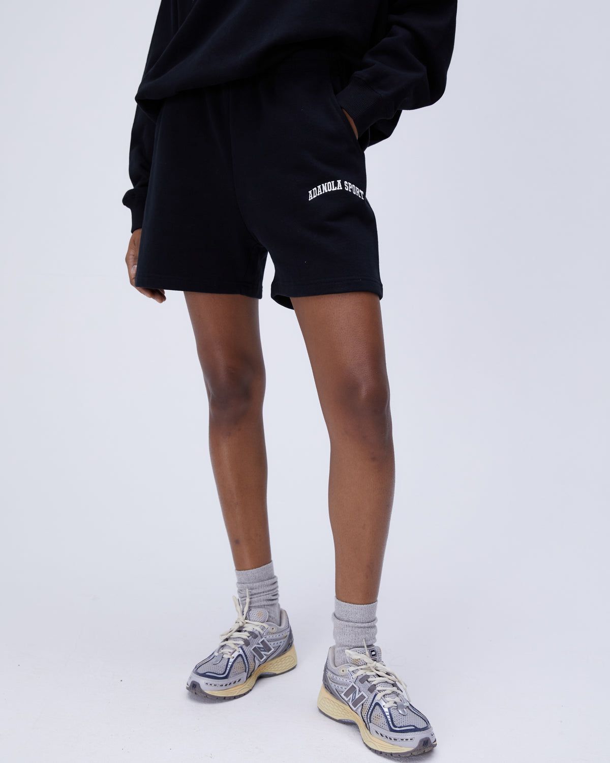 Black Adanola AS Sweat Shorts | MASFLW409