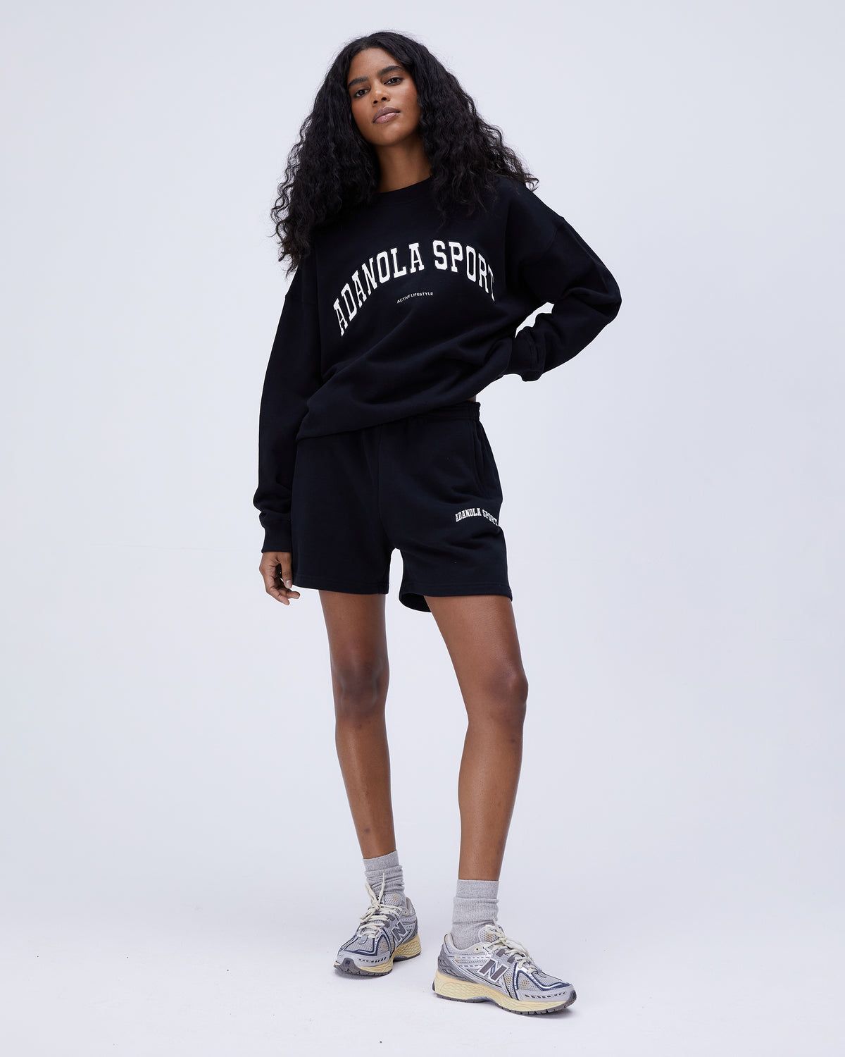 Black Adanola AS Sweat Shorts | MASFLW409