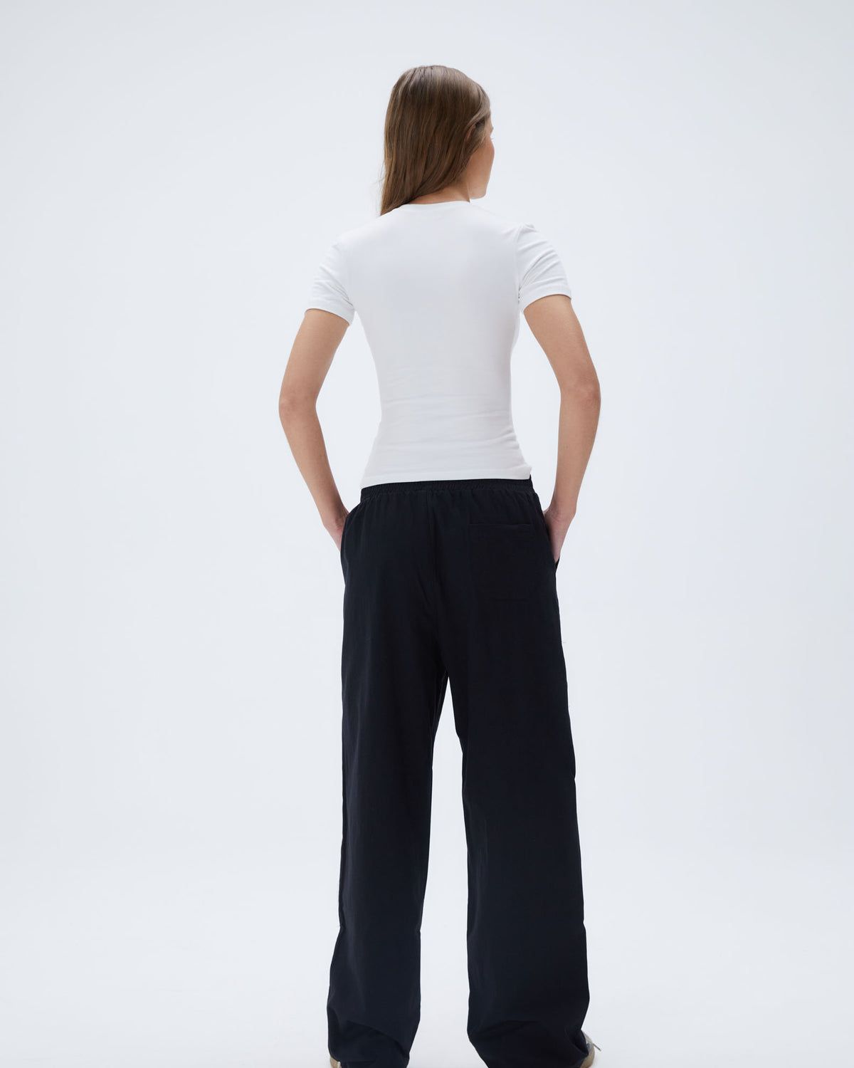Black Adanola Cotton Pull on Pants | GESPDQ967