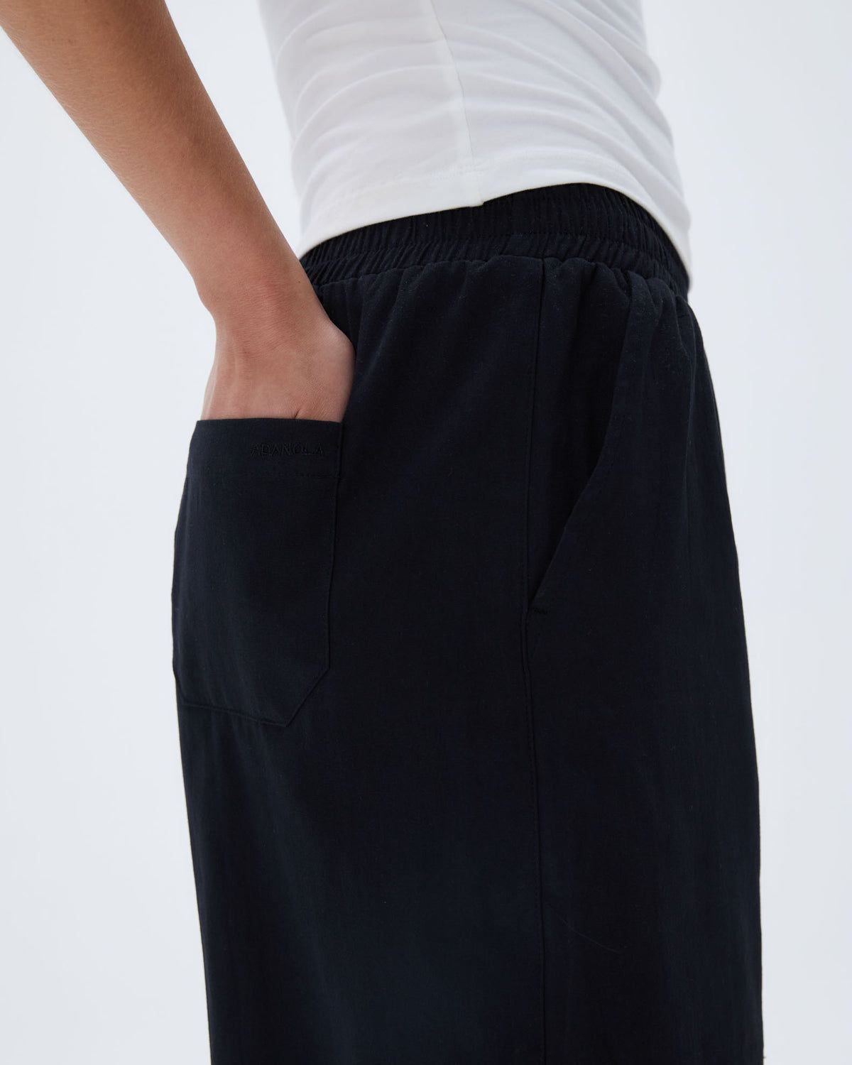 Black Adanola Cotton Pull on Pants | GESPDQ967