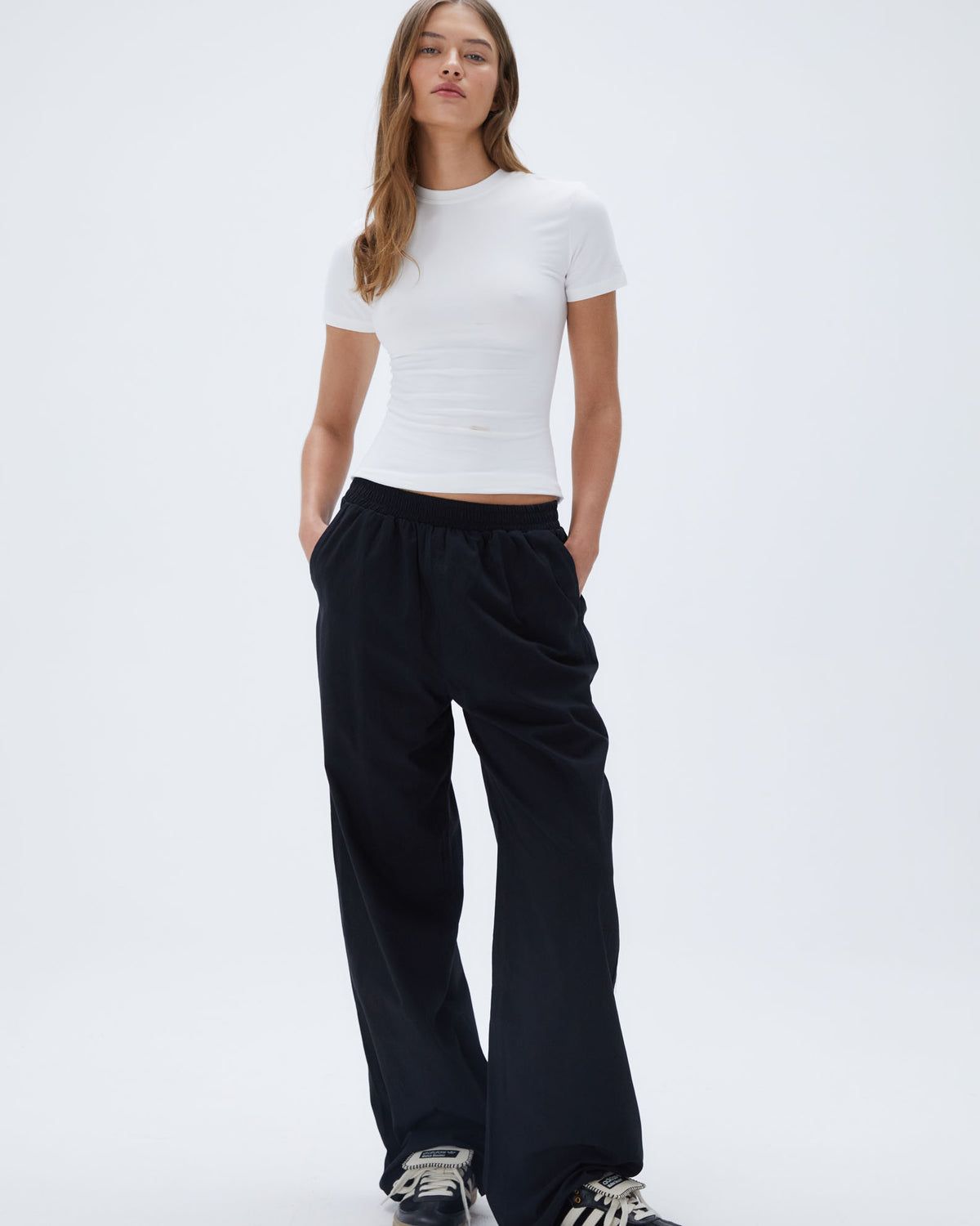 Black Adanola Cotton Pull on Pants | GESPDQ967