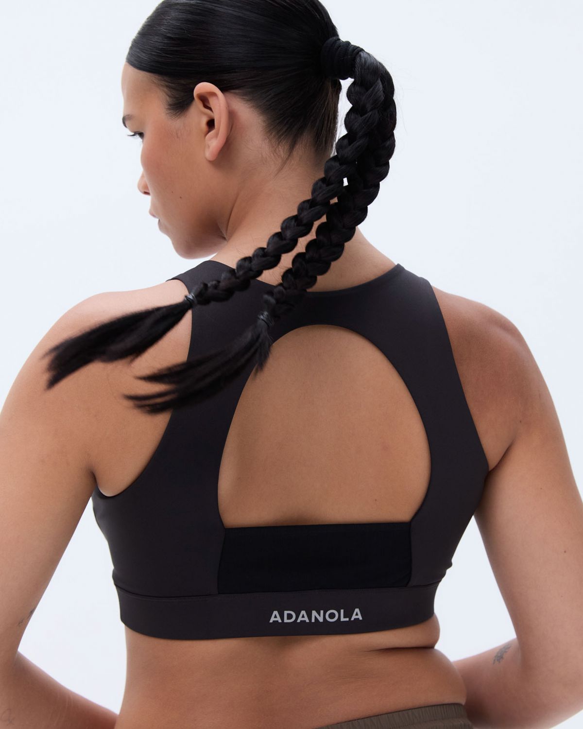 Black Adanola Mesh Open Back Bra | ZPGWSF492