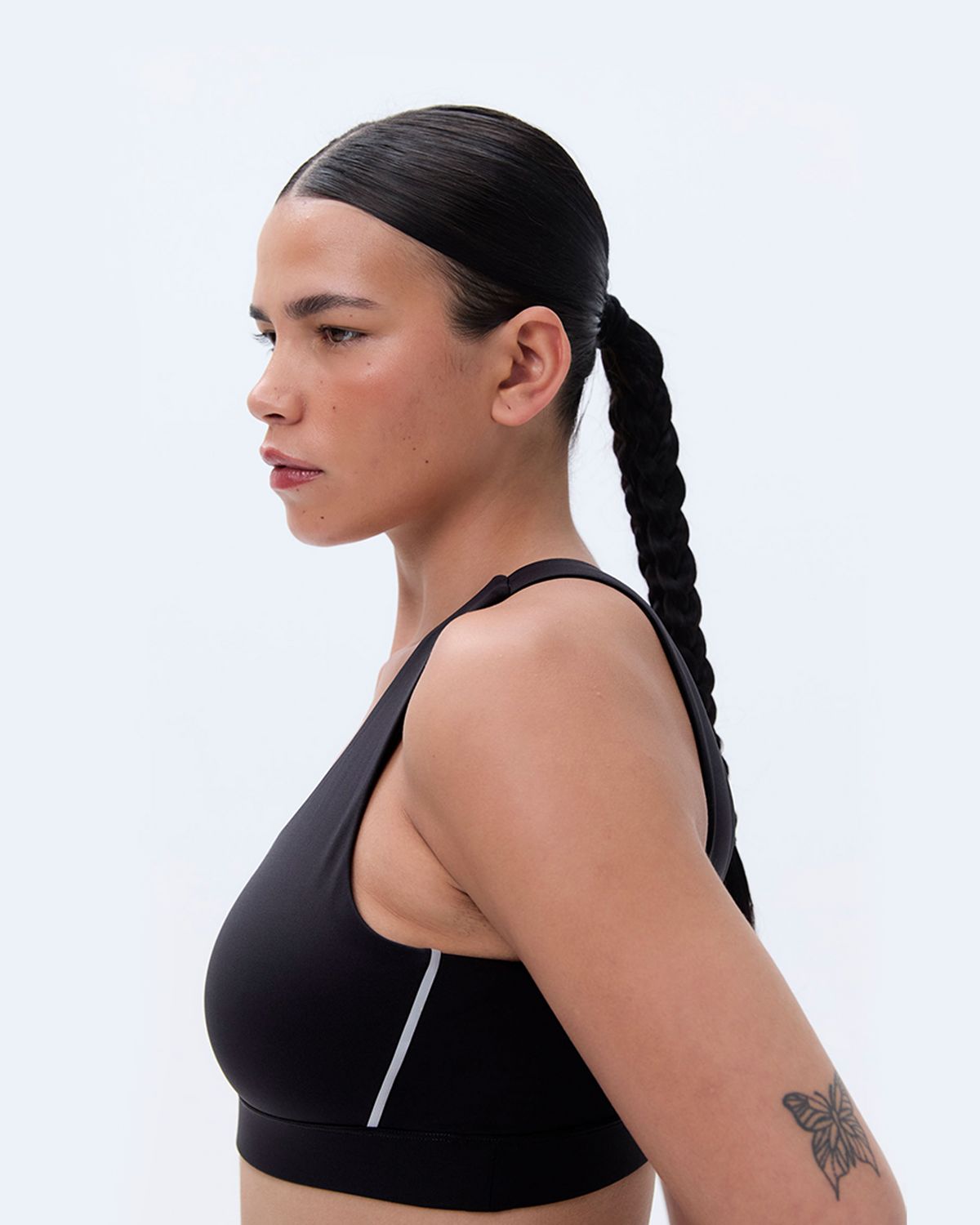 Black Adanola Mesh Open Back Bra | ZPGWSF492