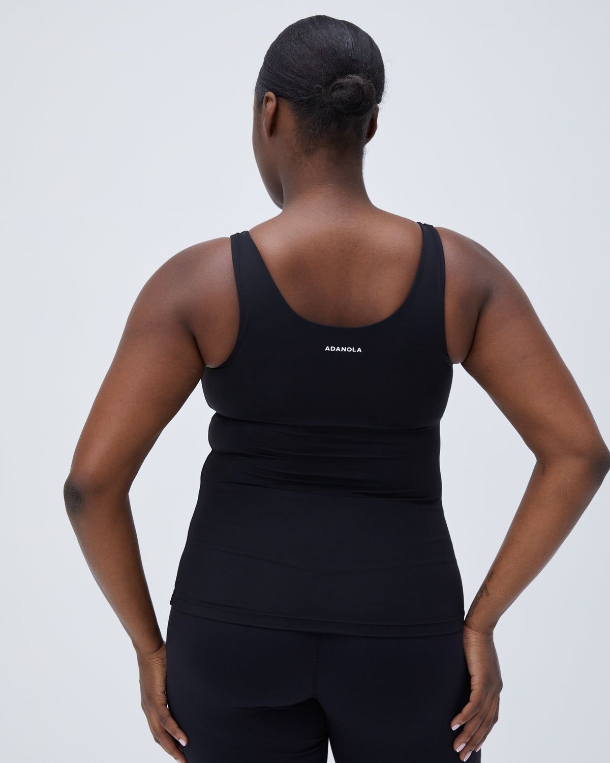 Black Adanola Ultimate Longline Tank Top | RJSNTG058