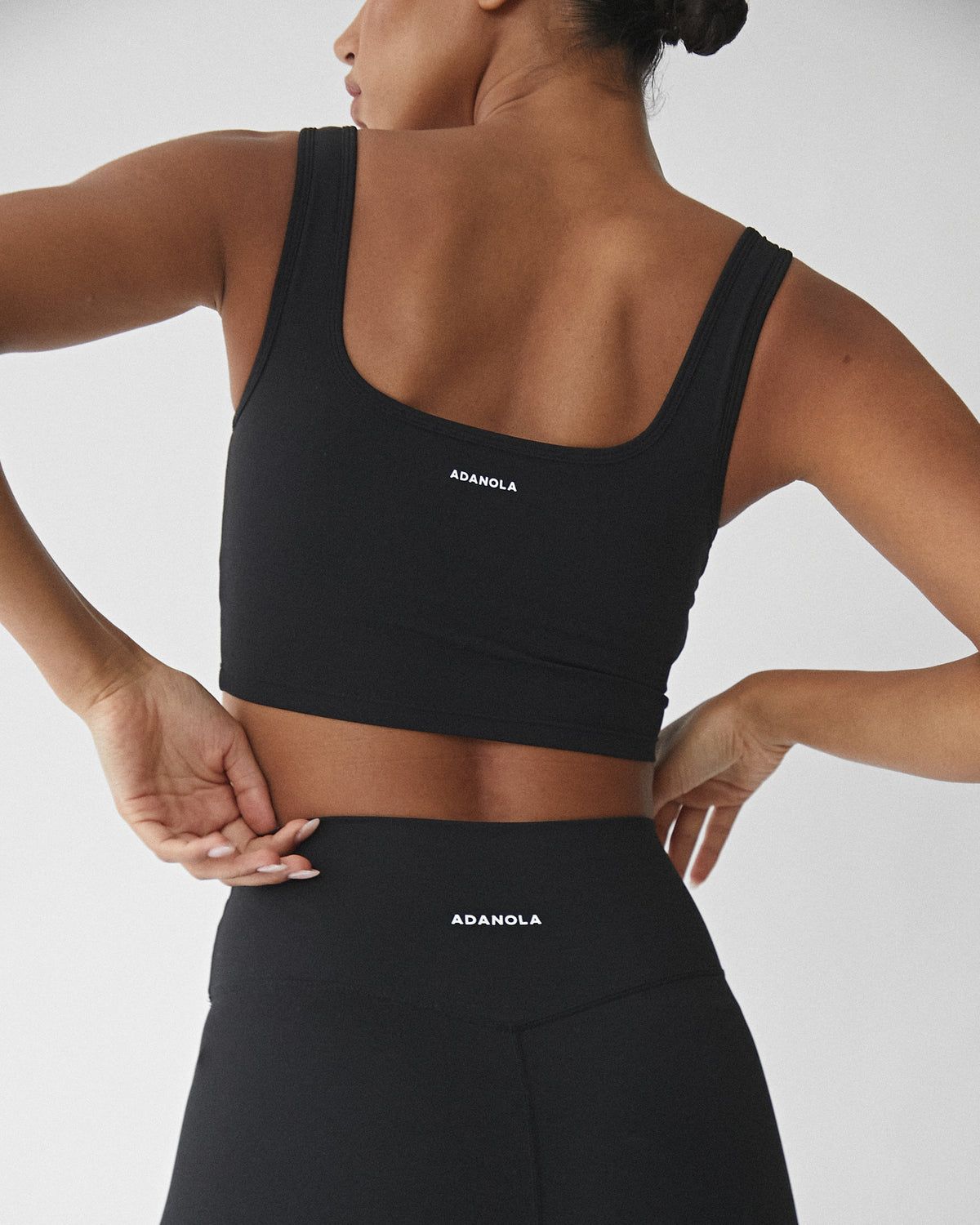 Black Adanola Ultimate Square Neck Bra | VTEWBZ854