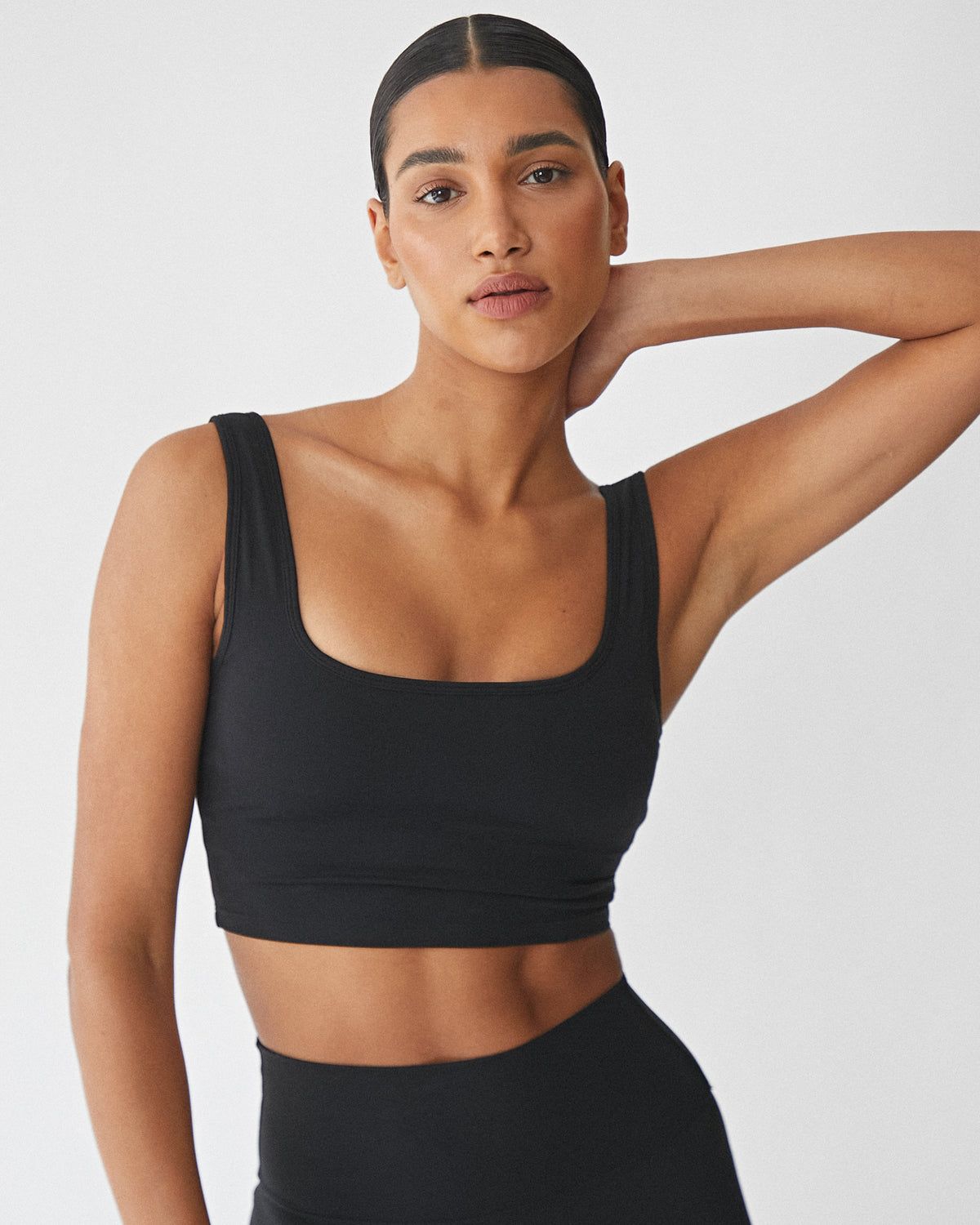 Black Adanola Ultimate Square Neck Bra | VTEWBZ854