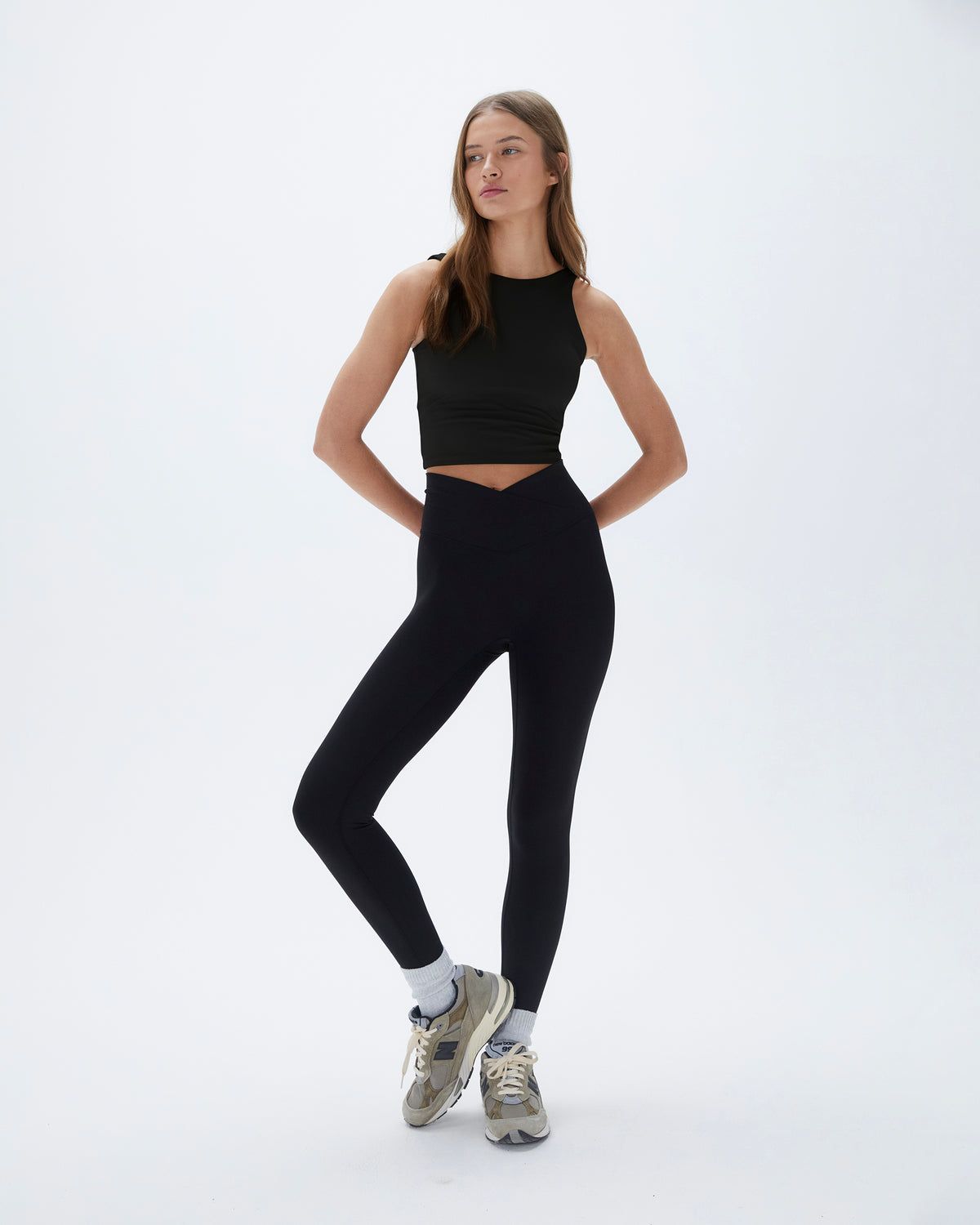 Black Adanola Ultimate Wrap Over Leggings | DFTVWQ724