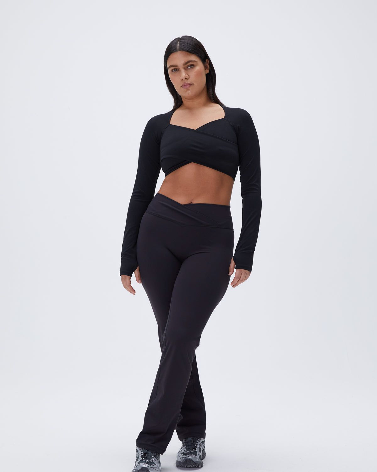 Black Adanola Ultimate Wrap Over Yoga Pant | FWQITO283