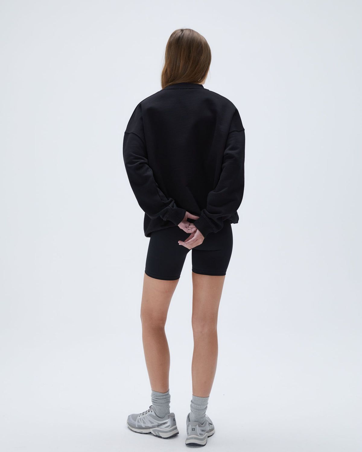 Black Adanola Varsity Oversized Sweatshirt | EBZLRW134