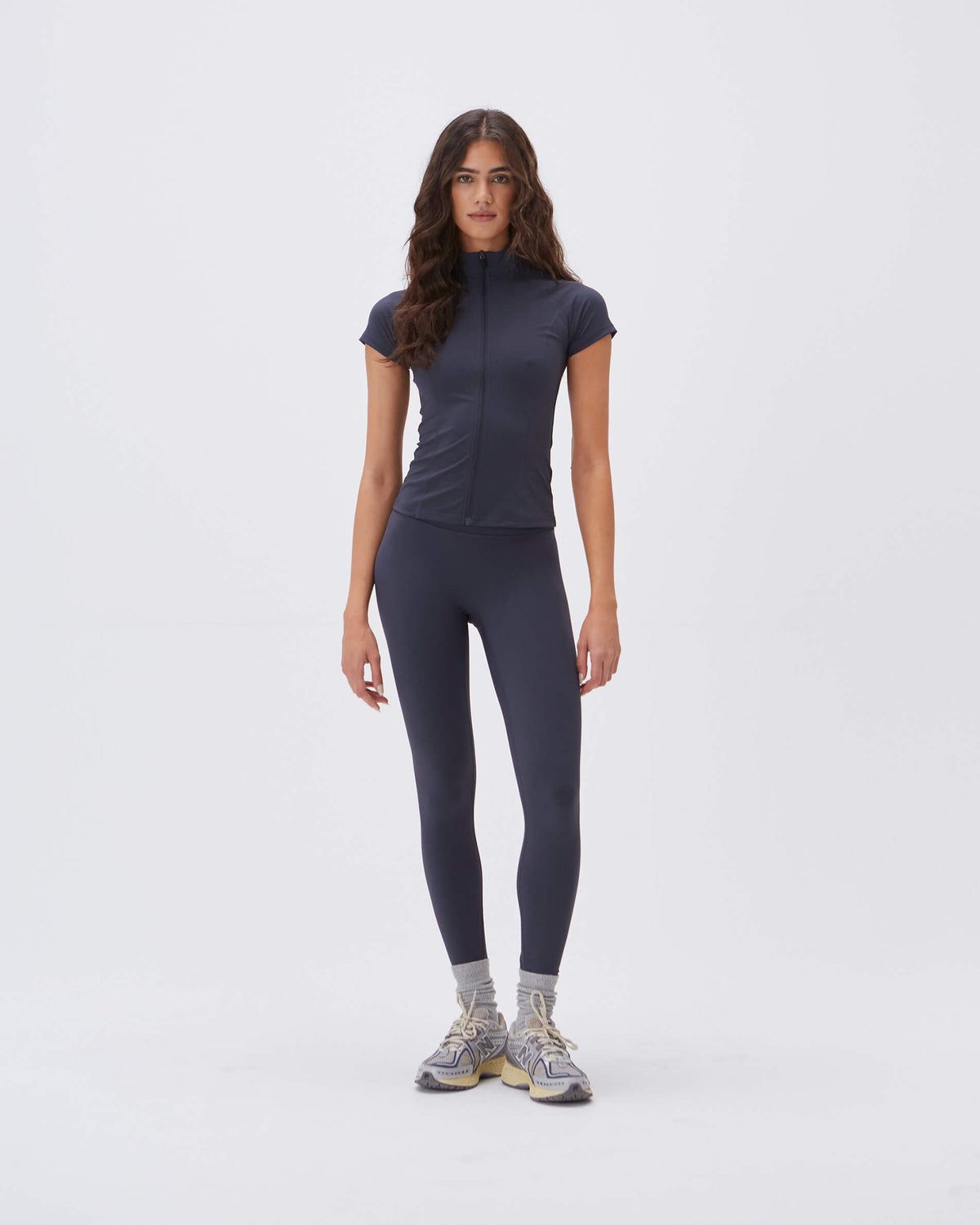 Blue Adanola Ultimate Short Sleeve Zip Up Top | TABOPU670