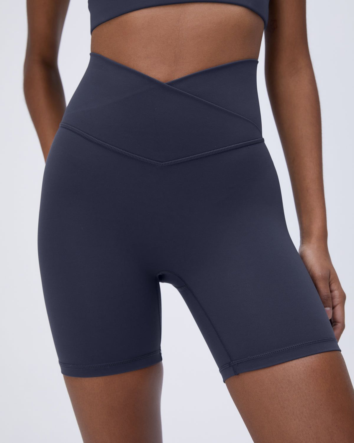 Blue Adanola Ultimate Wrap Over Crop Shorts | BJFDSL409