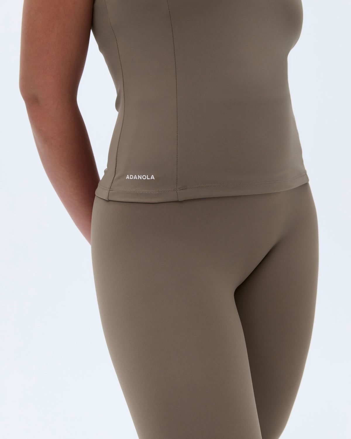 Brown Adanola Ultimate Racer Back Longline Top | VDWXUM813