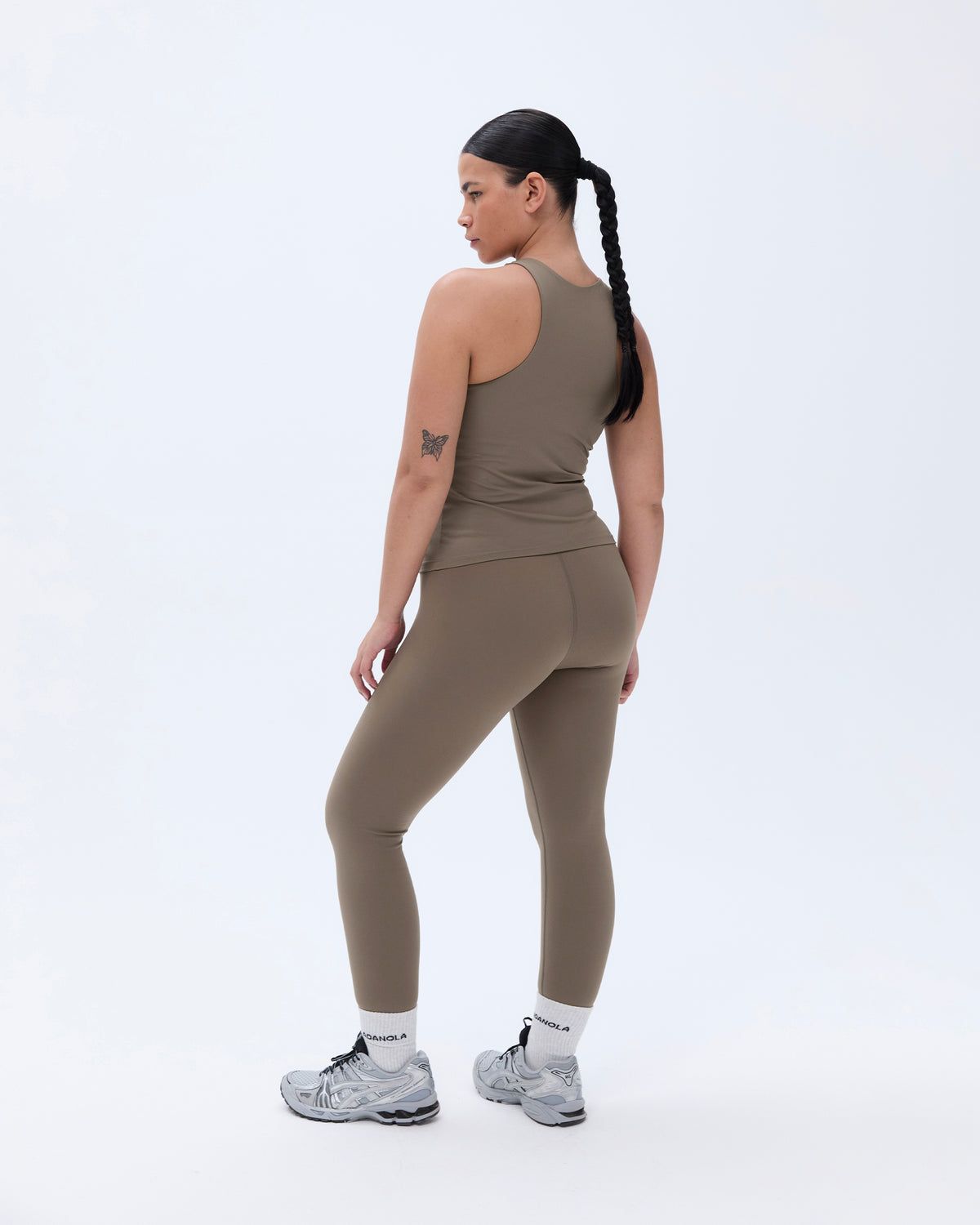 Brown Adanola Ultimate Racer Back Longline Top | VDWXUM813