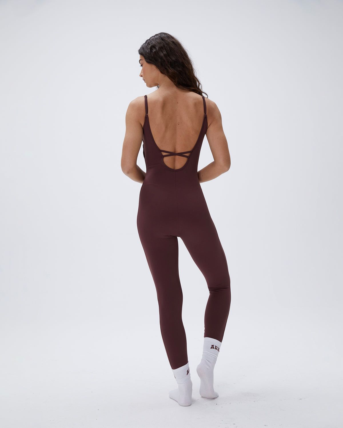 Burgundy Adanola Ultimate Low Cross Back Unitard | WYODQI342