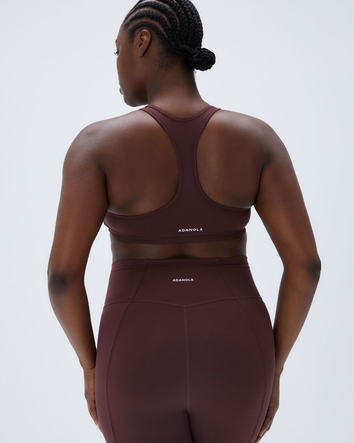 Burgundy Adanola Ultimate Scoop Neck Racer Back Bra | SHRZED837