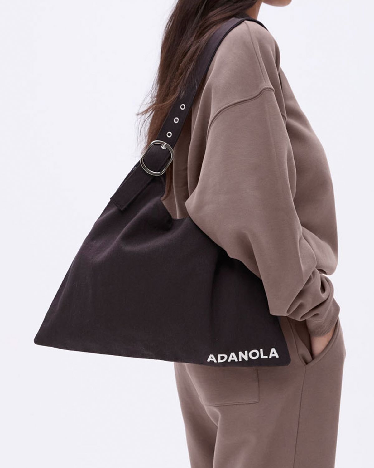 Coffee Adanola Buckle Shoulder Bag | FDVOGJ591