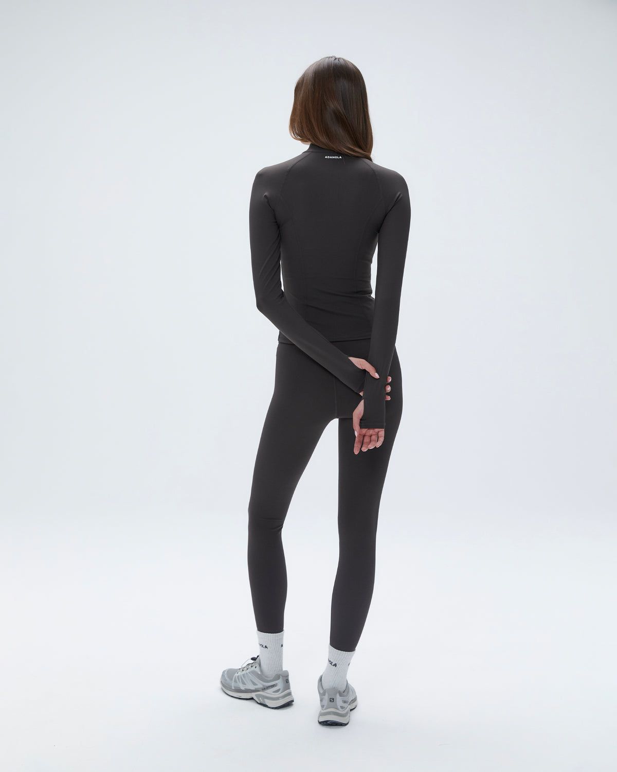 Coffee Adanola Ultimate Long Sleeve Zip Up Top | KPSLGF578