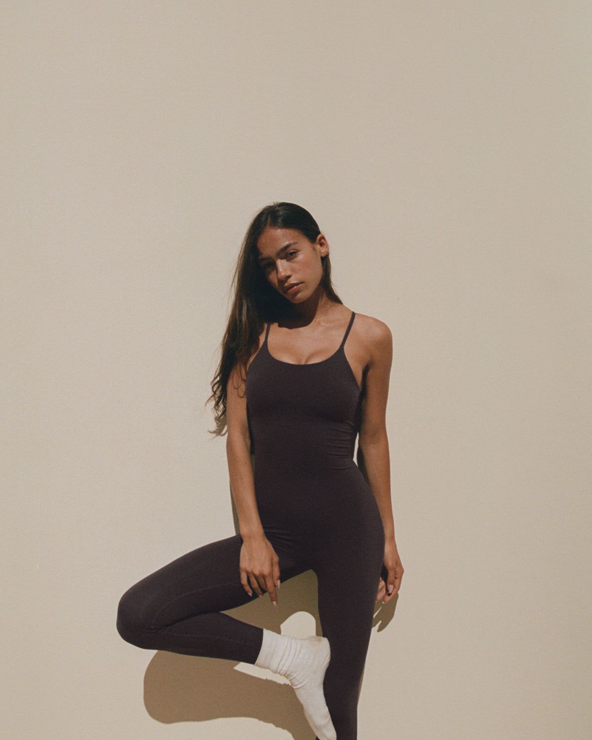 Coffee Adanola Ultimate Strappy Full Length Unitard | SCZXDR236