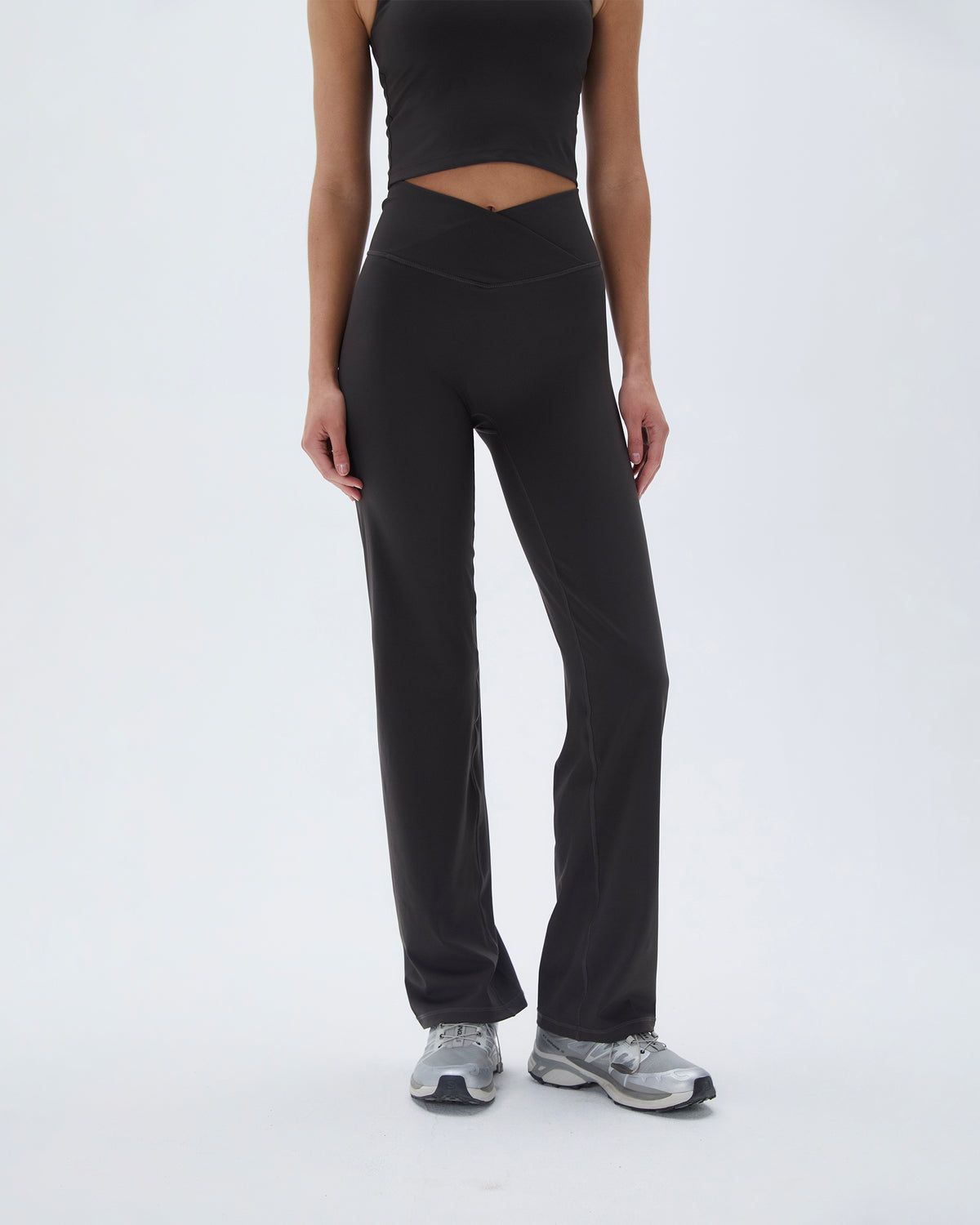 Coffee Adanola Ultimate Wrap Over Yoga Pant | XHYLEI723