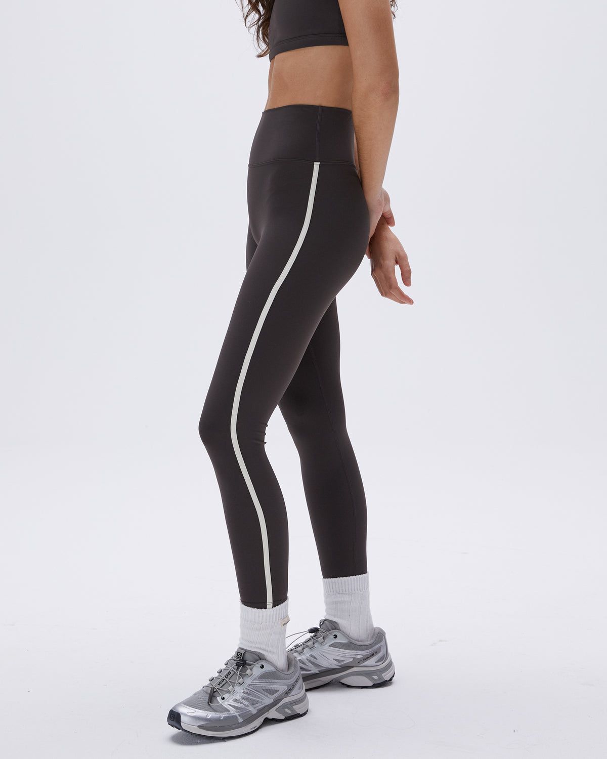 Coffee / Cream Adanola Ultimate Piping Leggings | YUGPTN670