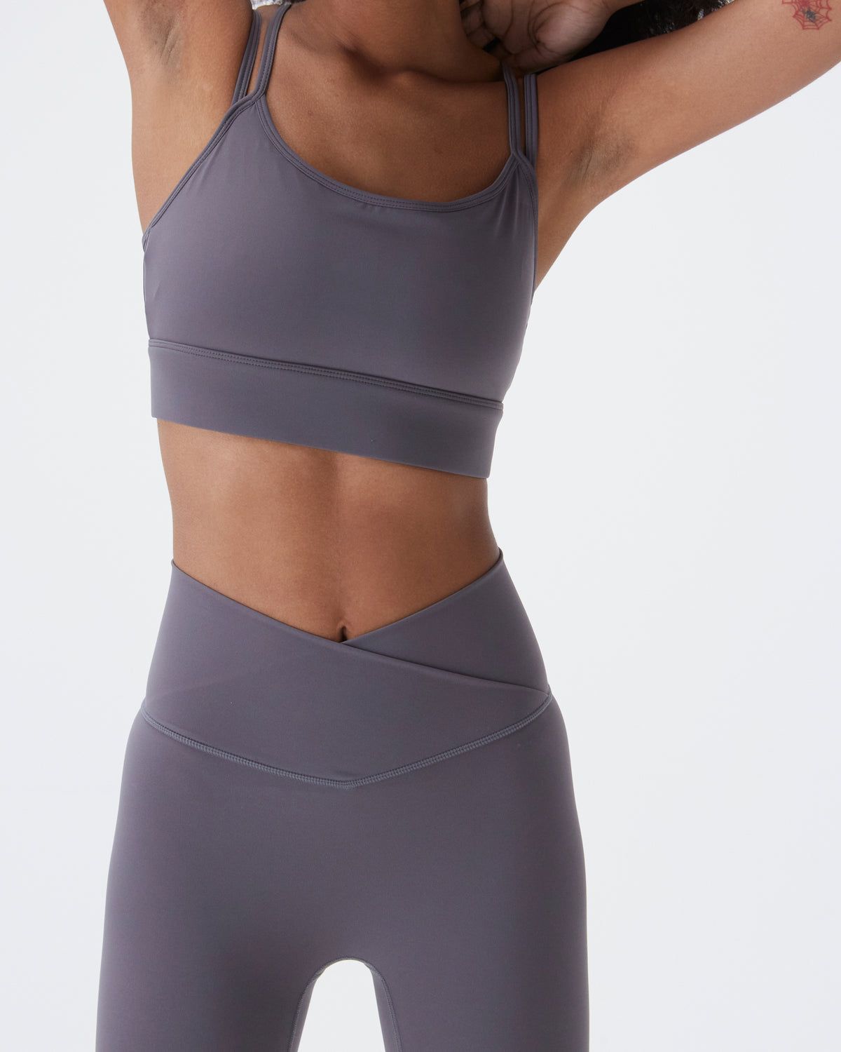 Dark Grey Adanola Double Strap Bra | EAJTYH234