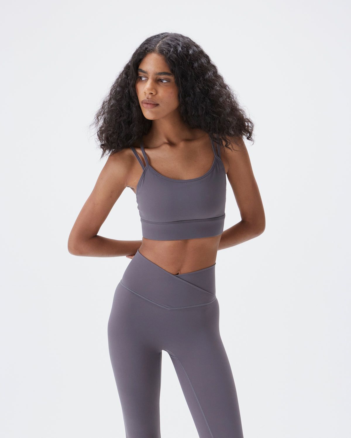 Dark Grey Adanola Double Strap Bra | EAJTYH234