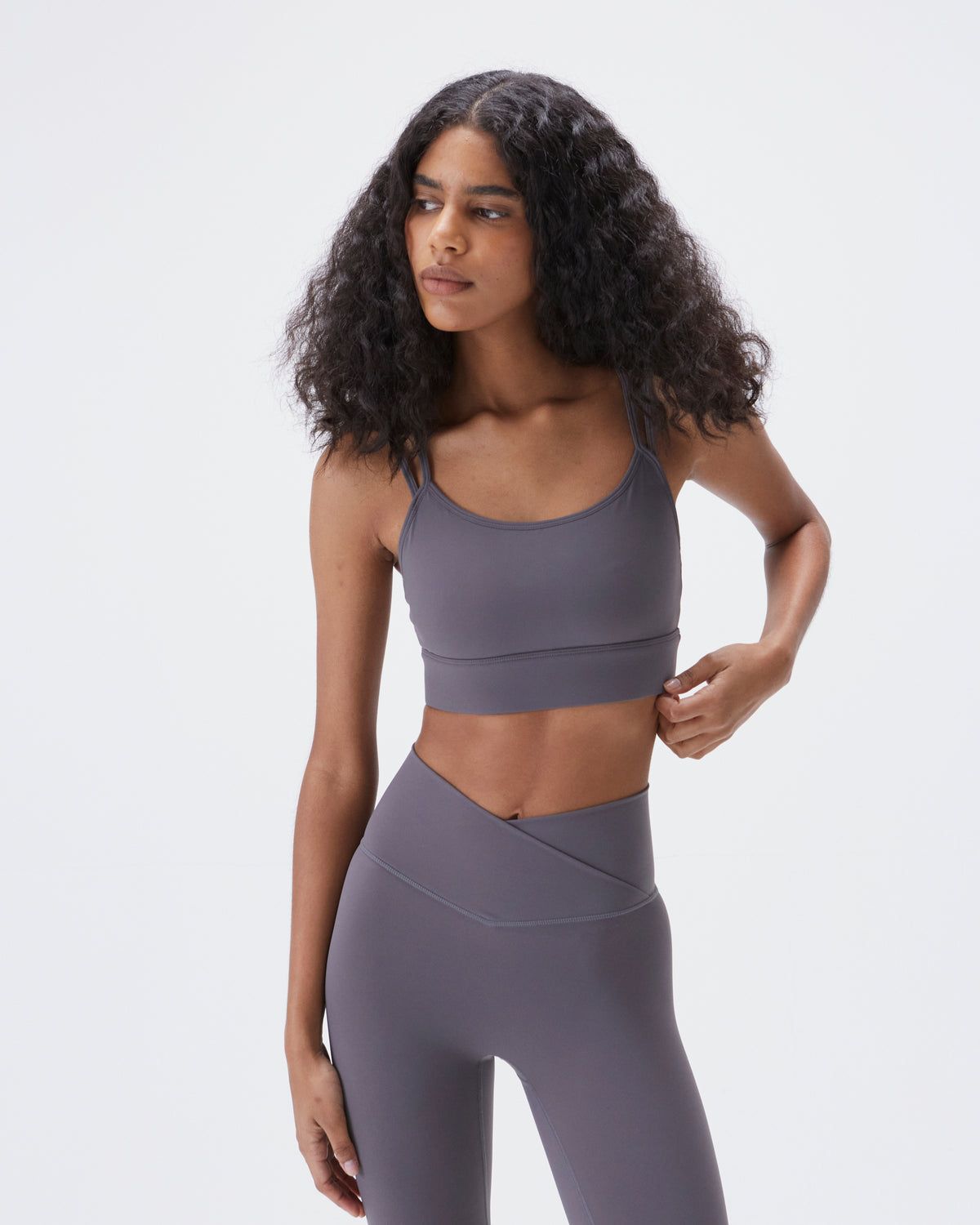 Dark Grey Adanola Double Strap Bra | EAJTYH234