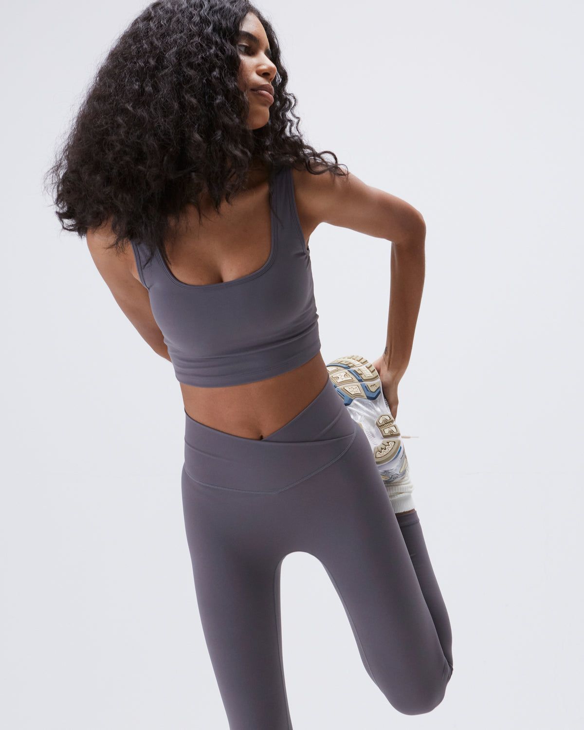 Dark Grey Adanola Ultimate Square Neck Bra | DXWRYO416