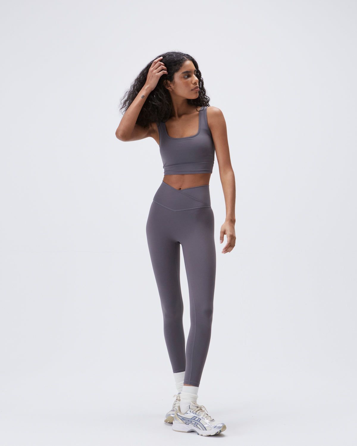 Dark Grey Adanola Ultimate Square Neck Bra | DXWRYO416